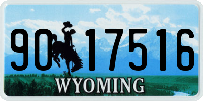 WY license plate 9017516