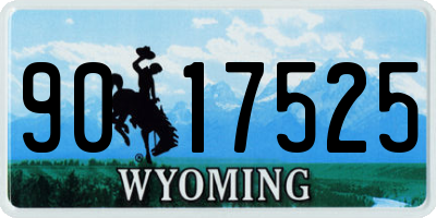 WY license plate 9017525