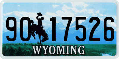 WY license plate 9017526