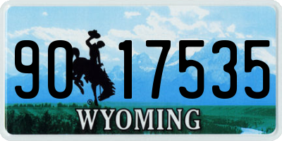 WY license plate 9017535