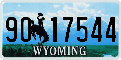 WY license plate 9017544
