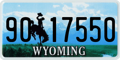 WY license plate 9017550