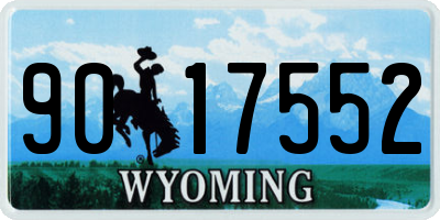 WY license plate 9017552