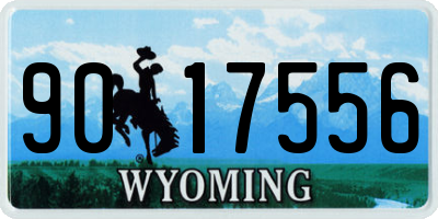 WY license plate 9017556