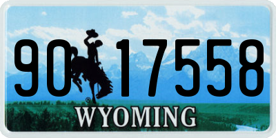 WY license plate 9017558