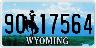 WY license plate 9017564