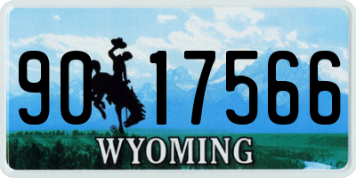 WY license plate 9017566