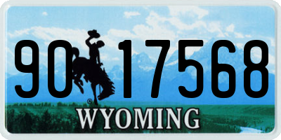 WY license plate 9017568