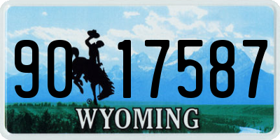 WY license plate 9017587
