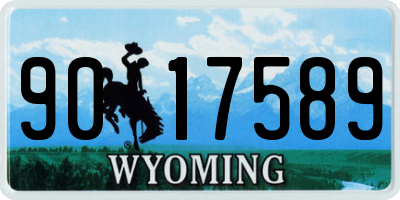 WY license plate 9017589