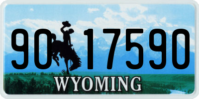 WY license plate 9017590