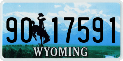 WY license plate 9017591