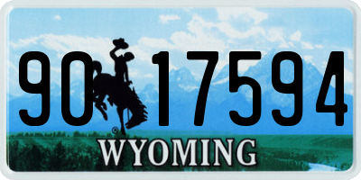 WY license plate 9017594