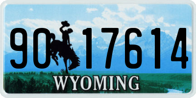 WY license plate 9017614