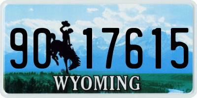 WY license plate 9017615