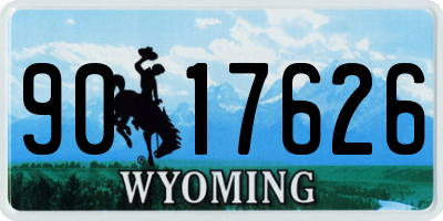 WY license plate 9017626