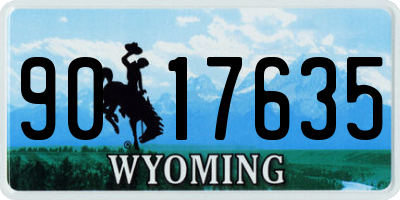 WY license plate 9017635