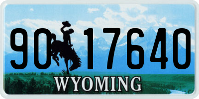 WY license plate 9017640