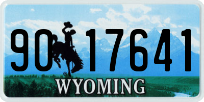 WY license plate 9017641