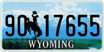WY license plate 9017655