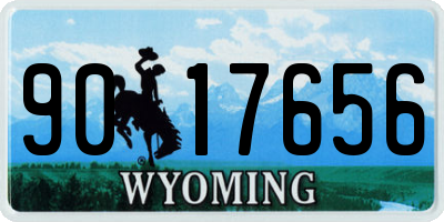 WY license plate 9017656