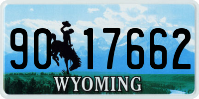 WY license plate 9017662