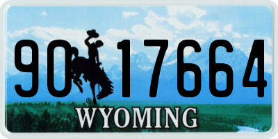 WY license plate 9017664
