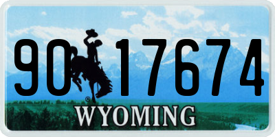 WY license plate 9017674