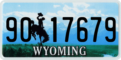 WY license plate 9017679