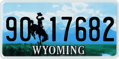 WY license plate 9017682