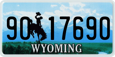 WY license plate 9017690