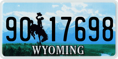 WY license plate 9017698