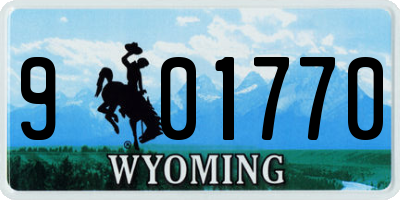 WY license plate 901770