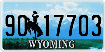 WY license plate 9017703