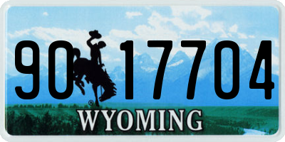 WY license plate 9017704