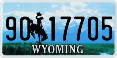 WY license plate 9017705