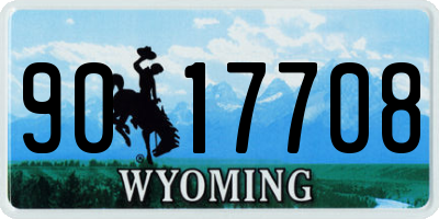 WY license plate 9017708