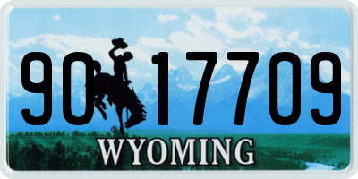 WY license plate 9017709