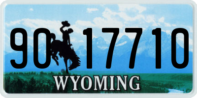 WY license plate 9017710