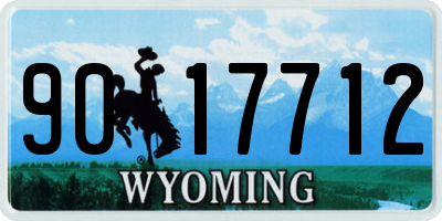 WY license plate 9017712