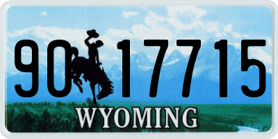 WY license plate 9017715