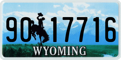 WY license plate 9017716
