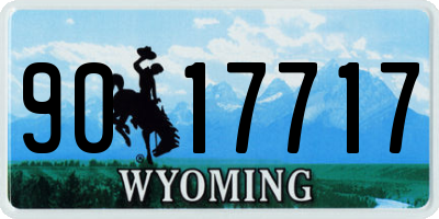 WY license plate 9017717