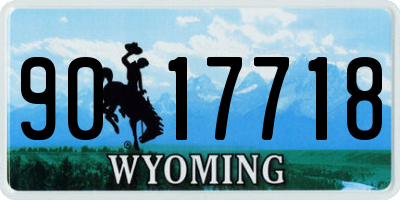 WY license plate 9017718