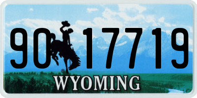WY license plate 9017719