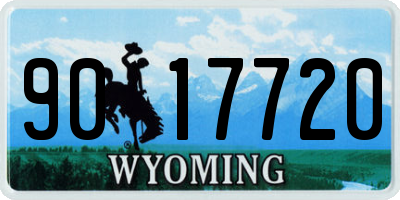WY license plate 9017720
