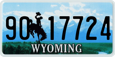 WY license plate 9017724