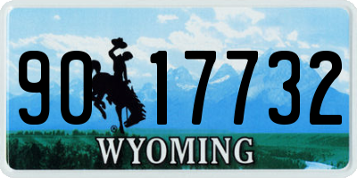 WY license plate 9017732