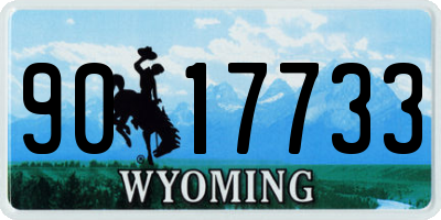 WY license plate 9017733