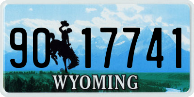 WY license plate 9017741